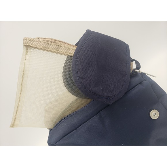 Delta Airlines Amenity Kit Flap Zip Bag Removable Mesh Insert New Sealed - Picture 6 of 8